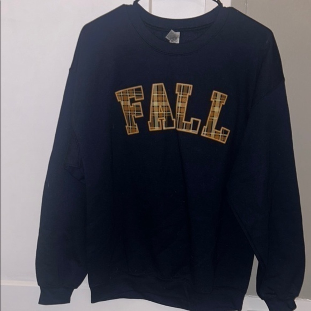 FALL Plaid Crewneck- Large